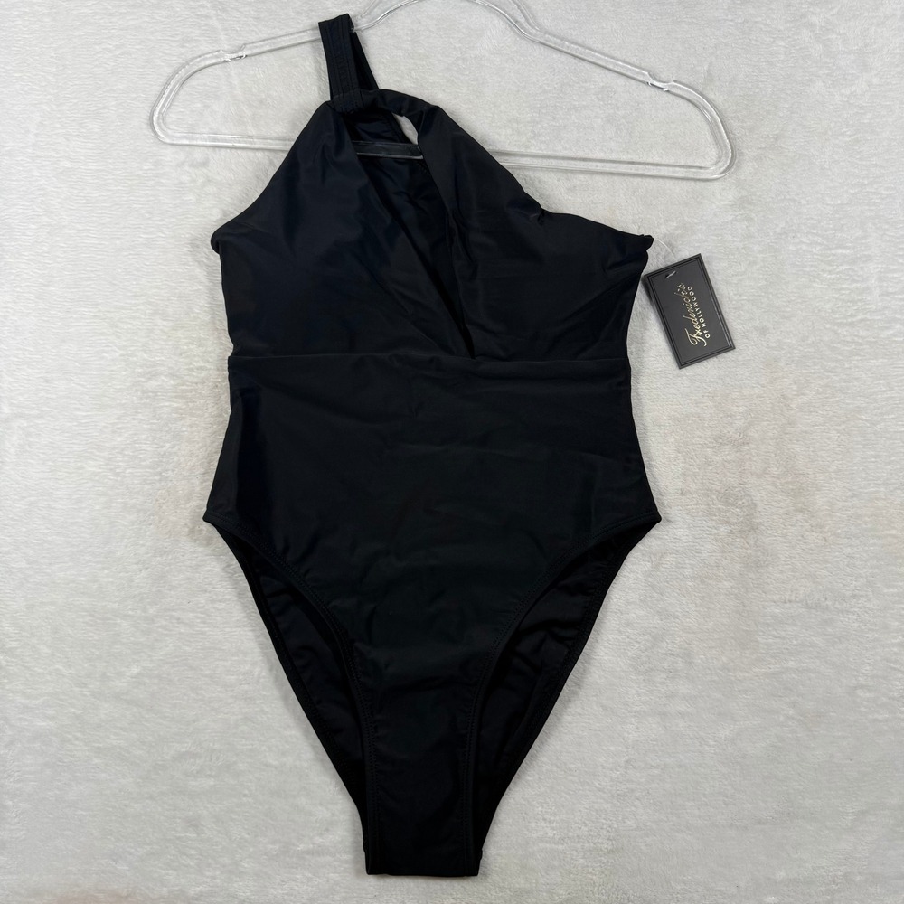 Fredericks of Hollywood Sardinia One Shoulder One Piece Swimsuit Black X538-3404